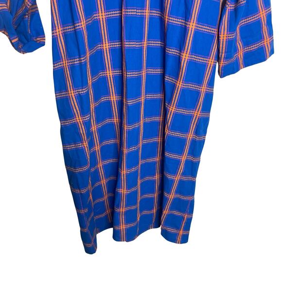 Mara Hoffman Lysa Blue Orange Oversized V neck Maxi dress XS - Picture 9 of 9